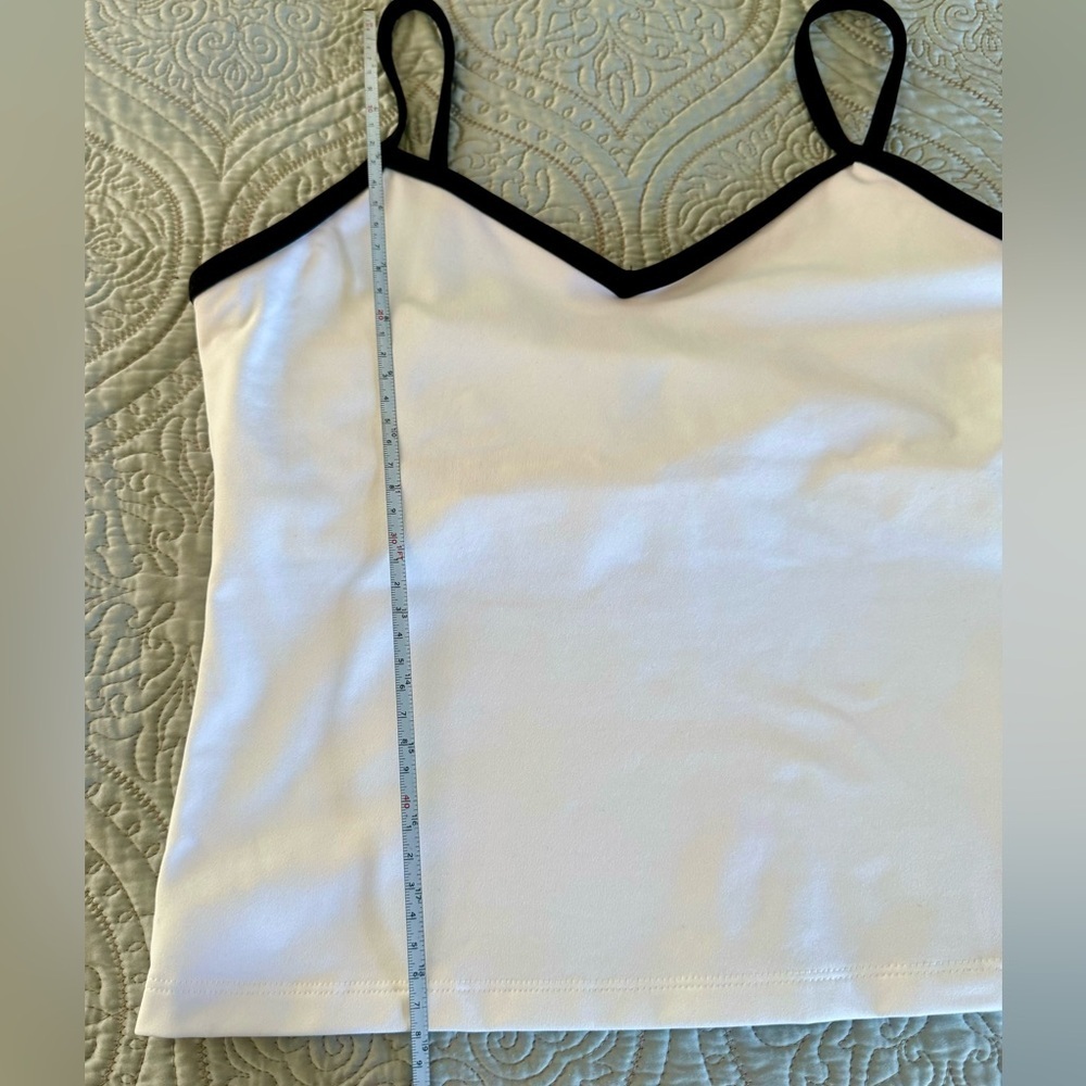 NWT FILA Woman’s Cami Tank Top White with Black trim size medium - Picture 7 of 8